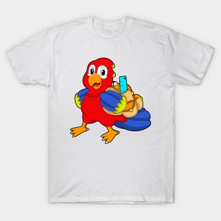 Parrot as Student with Backpack T-Shirt